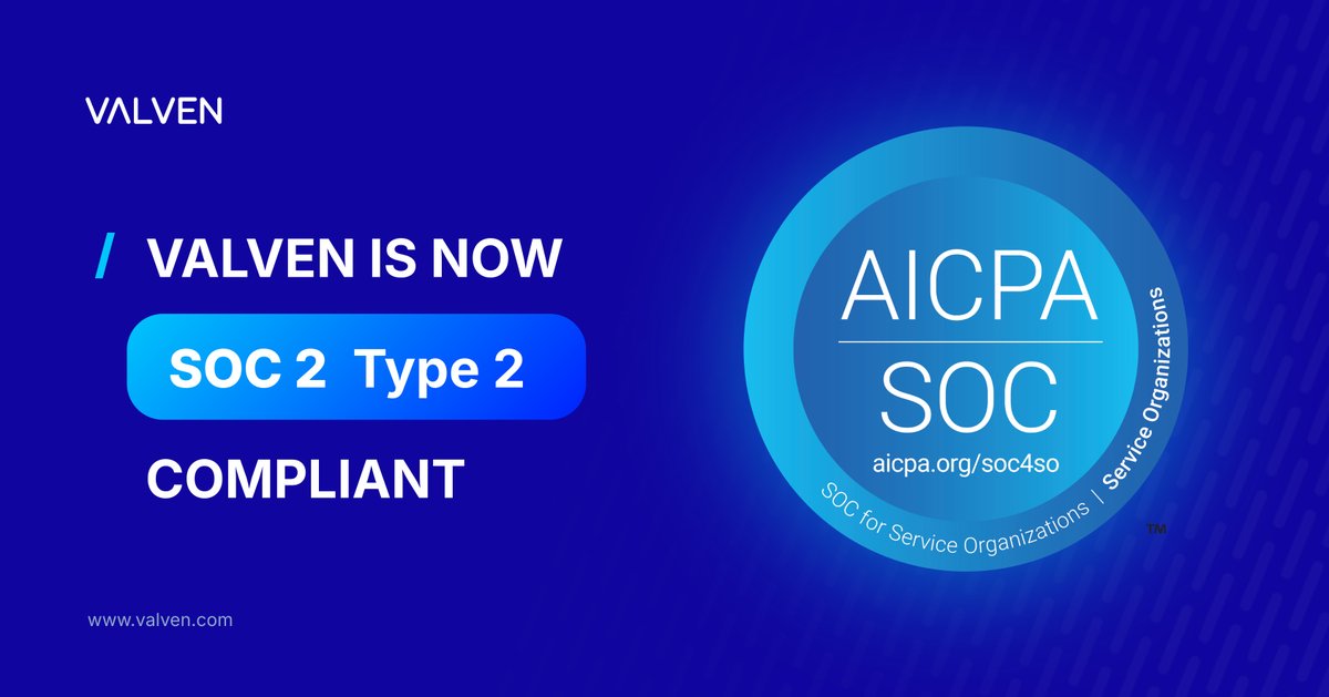 Trust. Security. Transparency. We value our customers' data integrity and are proud to provide the best service with the highest standards through SOC 2 Type 2 compliance.

#Valven #ValvenAtlas #SOC2 #Compliance #DataSecurity #AIPoweredEngineeringAssistant #DORAMetrics