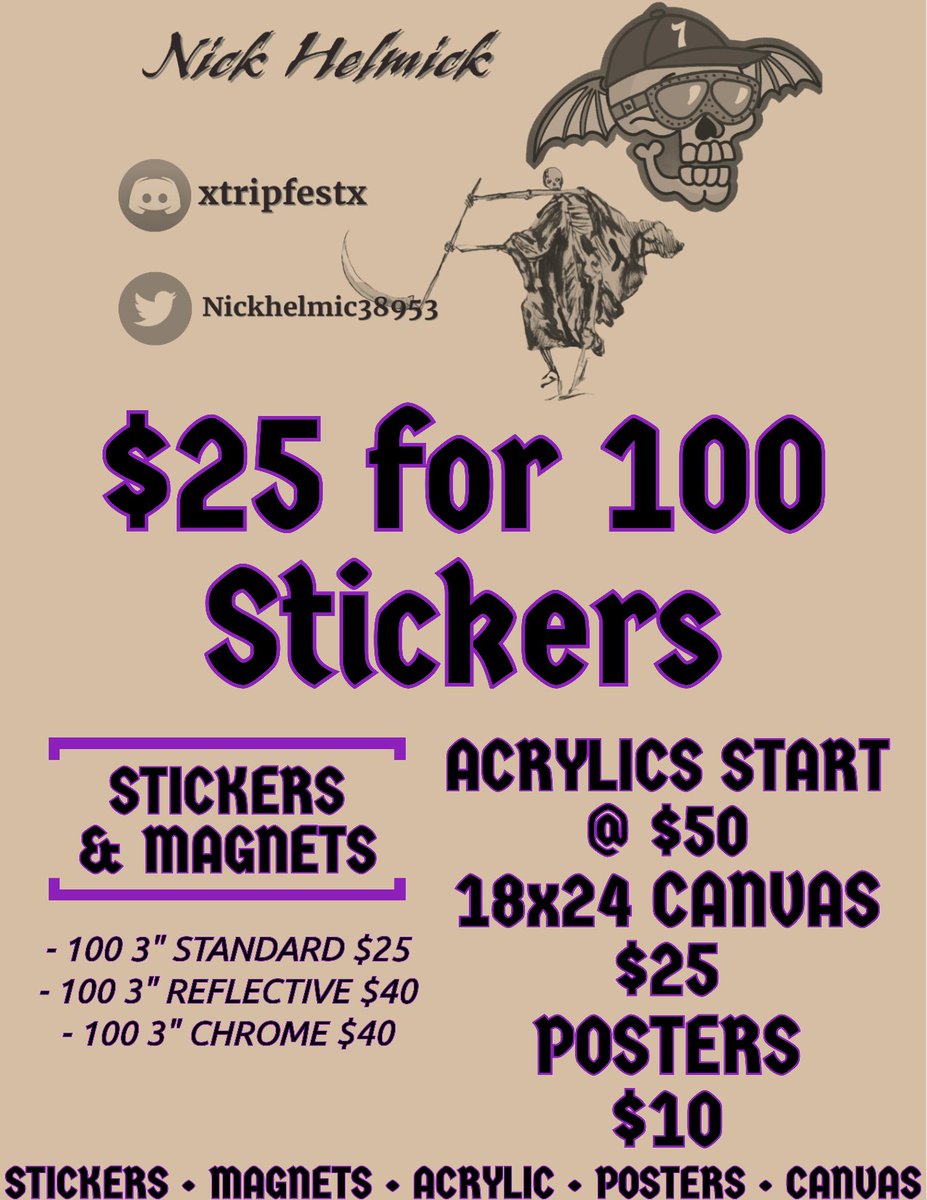 If you need some stickers of your bat, this is where all mine come from!! 

Order for DBC 25!!