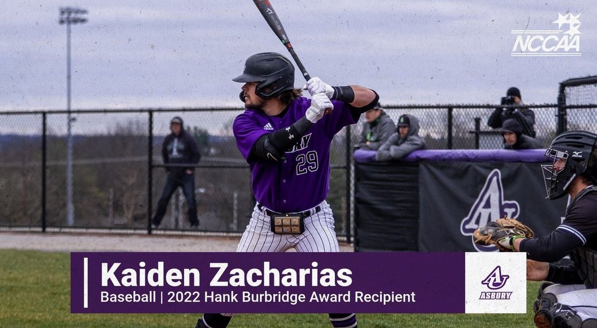 AsburyBaseball's tweet photo. AU Baseball 2022 Alumni... 

Join us in wishing a happy birthday to first year assistant coach and former outfielder Kaiden Zacharias! We’re glad to have you back and hope you enjoy a great day. 🎂🎉🎈#AUBrothersforLife https://t.co/dhiYFWi7Ny