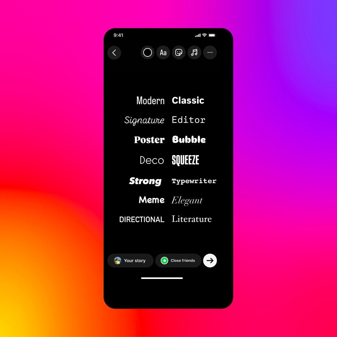 fanny929's tweet photo. ¡Ey! ¿Viste todas las nuevas fuentes y estilos de texto que hay para las Stories y Reels de Instagram? ¡Están buenísimas! 

Ahora podemos darle un toque mucho más creativo y llamativo a nuestras publicaciones. Hay un montón de opciones para elegir, desde fuentes clásicas hasta otras más modernas y divertidas. 

Es momento de experimentar un poco. 😜 

#MarketingDigital #Tendencias. 
---- 

🔥 Recibe notificaciones sobre actualizaciones en MkT Digital, sigue el canal de hashtag
hashtag#TheDigitalStrategistClub hashtag
hashtag#WhatsApp: https://t.co/ehdw62r8VR

✉ Recibe en tu correo informes sobre tendencias y actualizaciones de la industria: https://t.co/6b3nPmiRzf