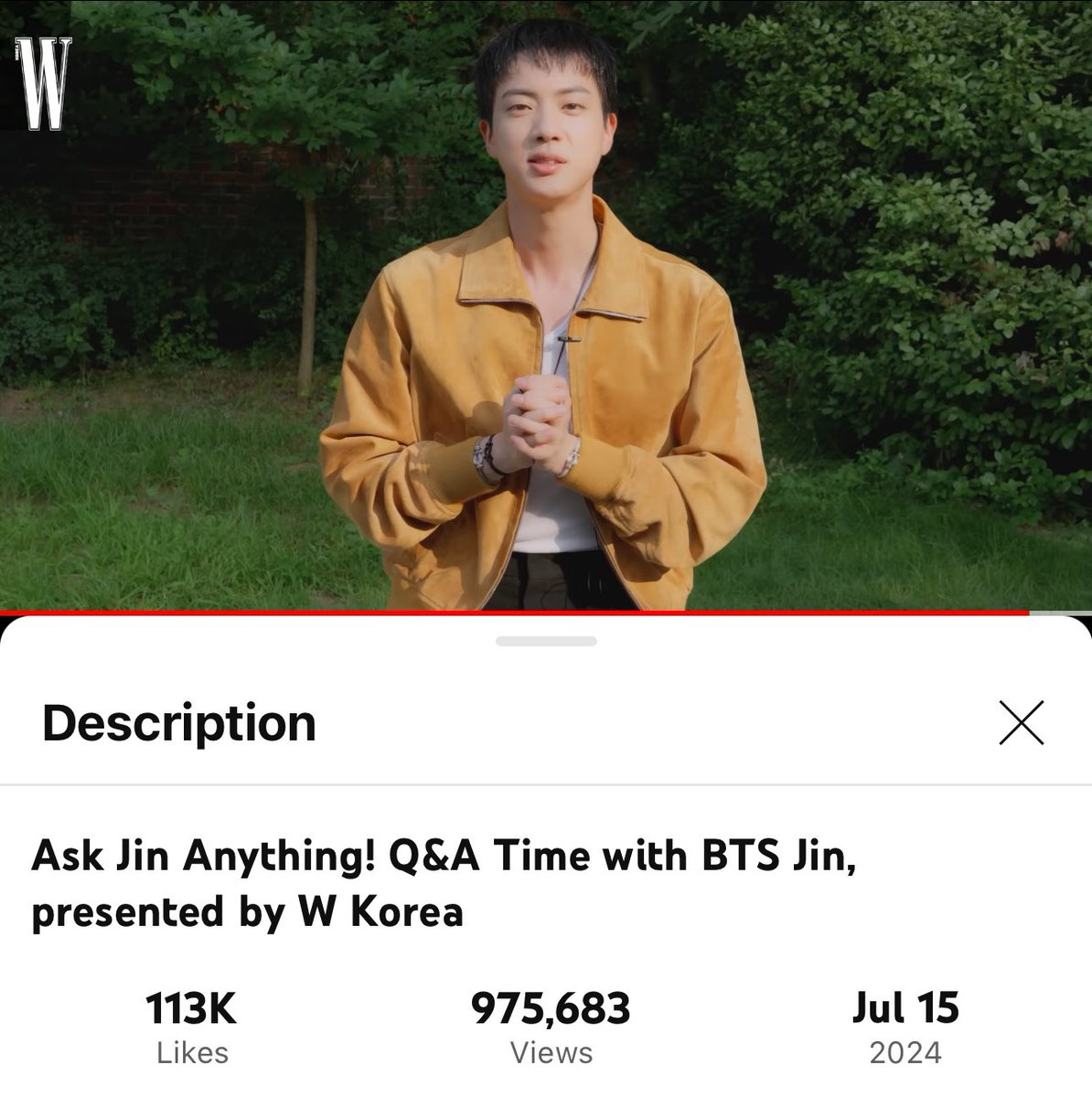jinnieslamp's tweet image. Jin’s Ask Jin Anything Q&amp;amp;A Time presented by W Korea is so close to 1M views on YouTube!

🚨 Watch here (ENG/JPN): youtu.be/d7JIqFUPYjg

JIN WKOREA COVER BEHIND
#JinxWKorea
#JinxFredJewelry