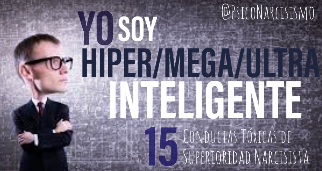 🚩PRETENSIÓN DE INTELIGENCIA🚩
L@s narcisistas suelen presentar conductas para pretender superioridad intelectual ante los demás generando un entorno altamente nocivo.
Te compartimos 15 conductas que los narcisistas pueden emplear para aparentar inteligencia superior:
Hilo 🧵👇