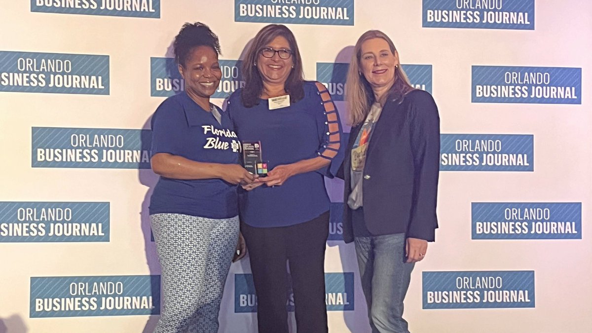 FLBlue's tweet photo. Congratulations to our Florida Blue Central Region Team for being ranked #3 in the @OBJUpdate’s 2024 “Best Places to Work” in the “Giant” Business Category! #OBJBPTW https://t.co/fmKAiyD3RD