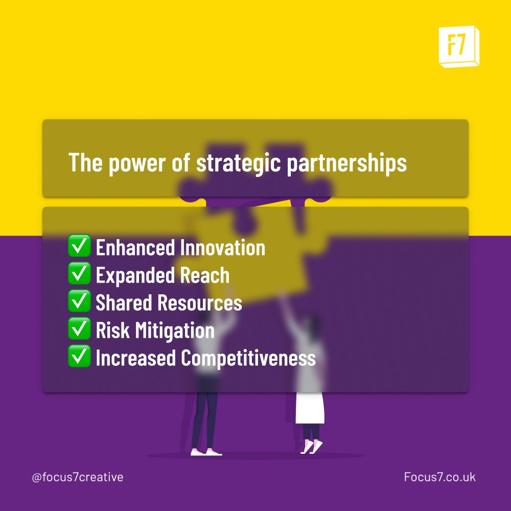 Harness the power of strategic partnerships! Drive growth and innovation, expand reach, and share resources. 

🤝 Comment or DM us! #StrategicPartnerships #BusinessGrowth

Stay updated! Subscribe to our newsletter 👉 hubs.la/Q02JbJwb0