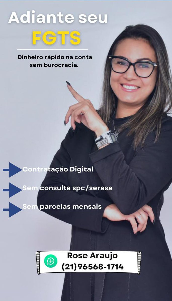 VAMOS QUE VAMOS FAZER SUA GRANA EXTRA 🤑 

✅ CRÉDITO SEGURO
✅MELHOR TAXA DE JUROS 
✅SEM COBRANÇA DE TAXAS ADICIONAIS

Estamos ON-LINE no nosso Whatsapp 
(21)96569-1714📲