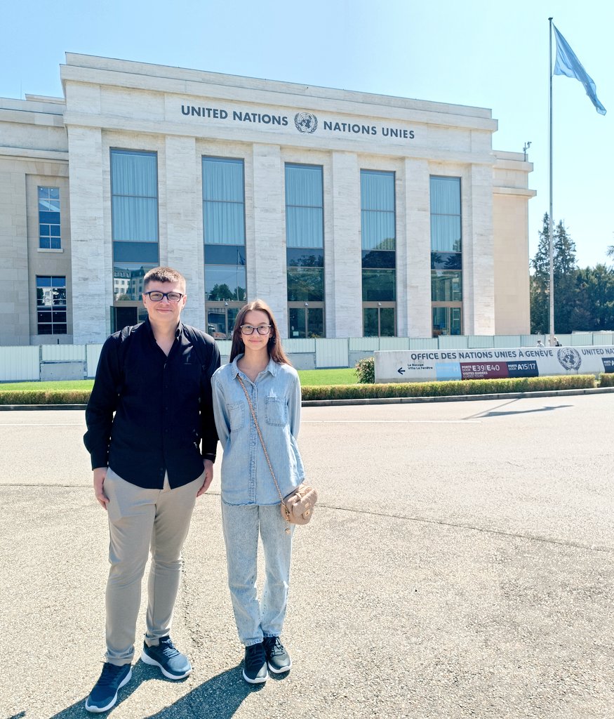 SC_UNGeneva's tweet photo. 🌍✨ Vesa &amp; Nikola, two child advocates from 🇦🇱, are at  @UNGeneva 🇺🇳 to represent #children voices at the #UPR pre-session of Albania! 
📢 This week, they are engaging with States to advocate for #ChildRights &amp; #ClimateAction🌱 🌿
👉 Stay tuned for updates!
#ChildParticipation https://t.co/s3iLuWfPCB