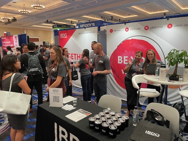 GetToKnowBDO's tweet photo. This year’s ALPFA Convention allowed @BDO_USA professionals to learn from industry leaders, meet with candidates, and host workshops on topics ranging from investing tips to the power of vulnerability. 

#ALPFAmilia https://t.co/xuFDwpOC7I