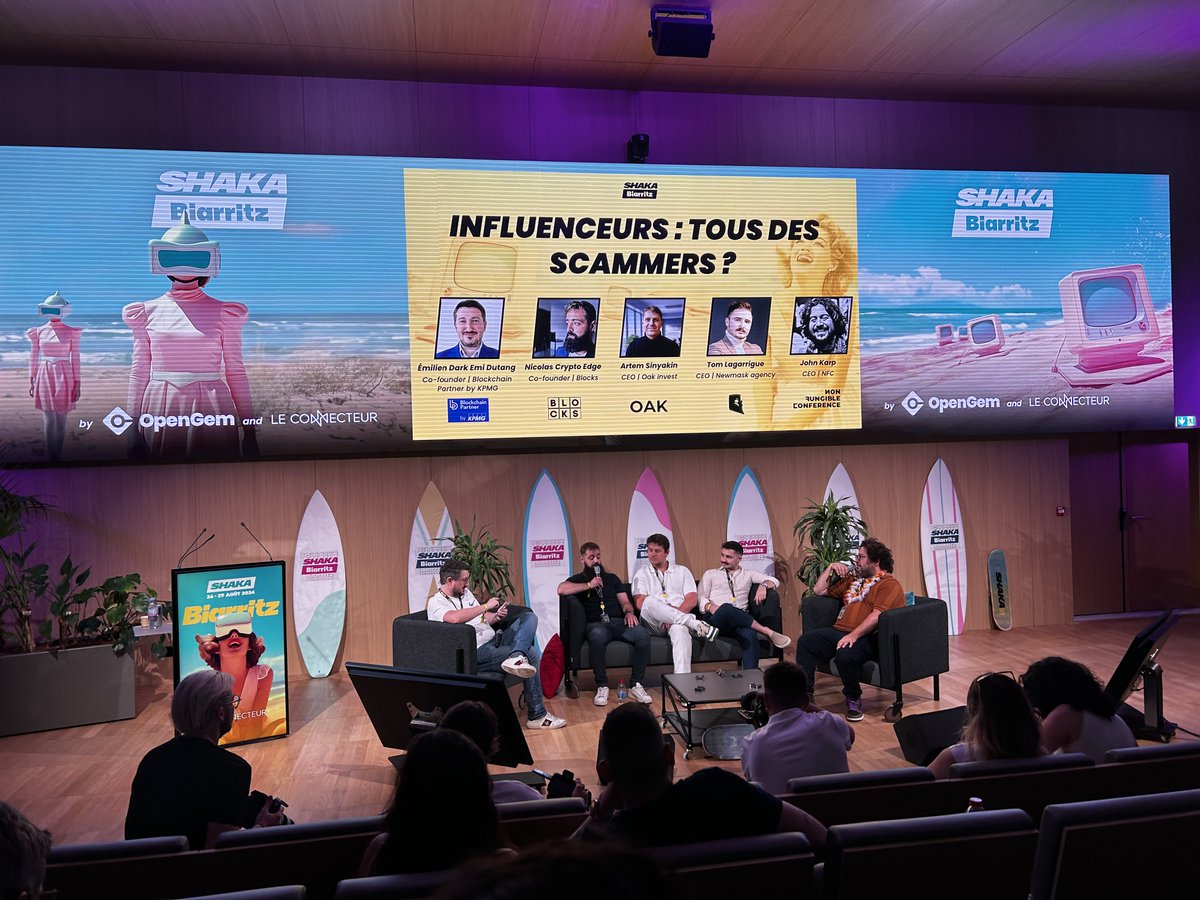 GM GM !! POV: “Are Influencers all scammers?” 

<a href="/johnkarp/">John Karp - @NFCsummit mode until June 4/6</a> : say the name… 👀

Will share replay 🎬 soon but first thank you to <a href="/Dark_Emi_/">Emi</a> <a href="/CryptoEdgeOff/">CryptoEdge</a> for being real ! ❤️‍🔥