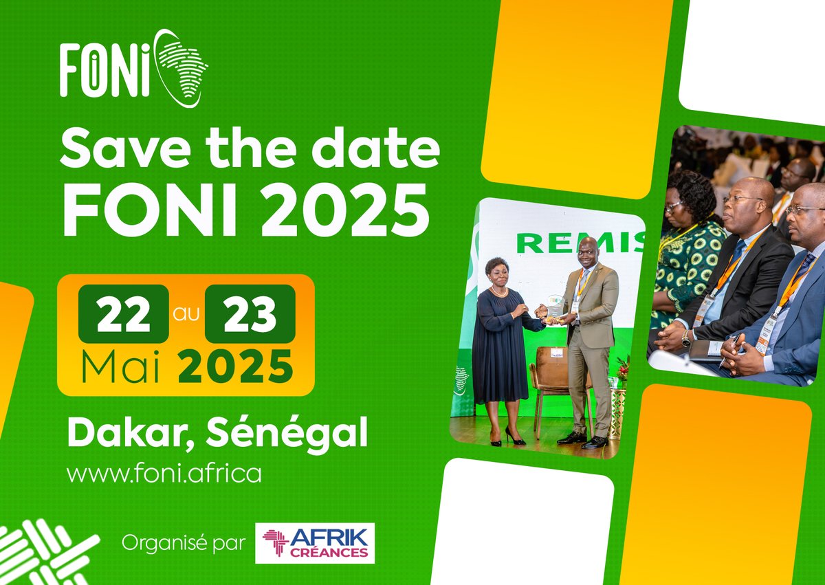 Save the DATE !!!! 🗓️

✍️ Marquez vos calendriers pour les 22 et 23 mai 2025.
✅ Rejoignez-nous pour une nouvelle édition du Forum International de l'Intermédiation, du Numérique et de l'Innovation.

 Des détails seront bientôt disponibles. 

#FONI2025 #SaveTheDate #Innovation