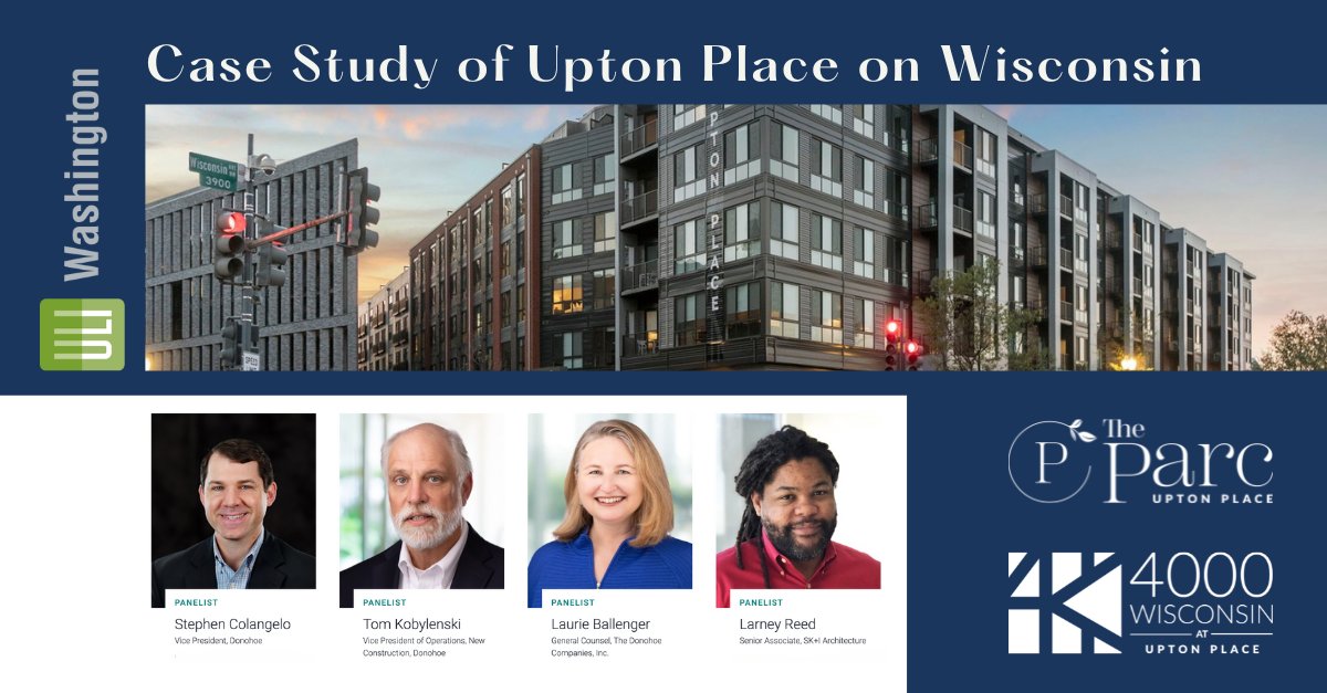 Donohoe, <a href="/AimcoApts/">Aimco</a> &amp; <a href="/SKIArchitecture/">SK+I Architecture</a> have partnered with @ULIWashington for an in-depth case study of our Upton Place mixed-use project. Join us September 26 to explore this landmark development's innovative design &amp; community impact!

🔗 More Info Here: lite.spr.ly/6001BYhb