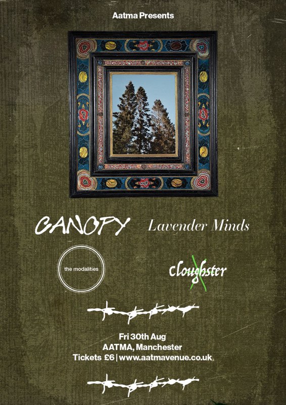 This Friday, catch 4 great local bands on the Aatma stage. Canopy, Lavender Minds, Modalities and Cloughster. More info in the link. Tickets £6

#acoustic #Indie #livemusicmanchester

aatmavenue.co.uk/event/canopy-l…