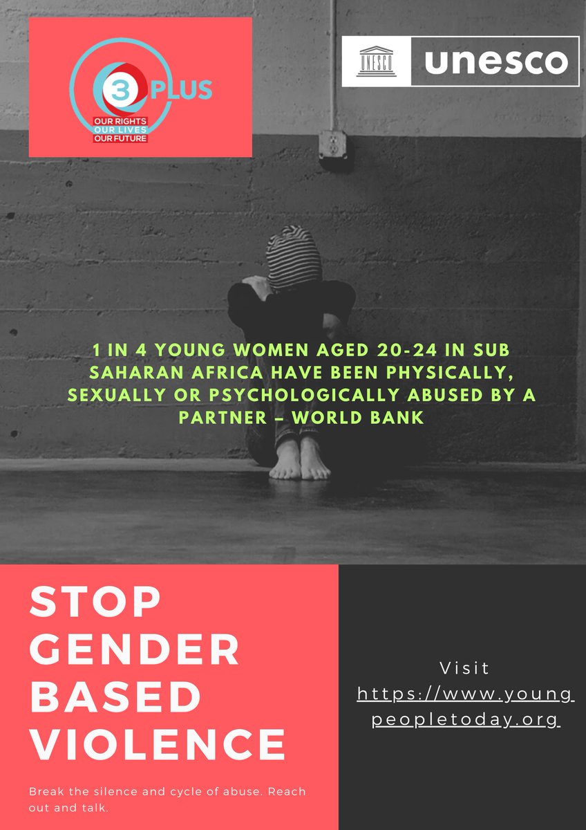 🔷Slightly more than 24% &amp; 16.4% of female students in #HigherEducation institutions in #Zambia &amp; #Zimbabwe have faced some form of #gbv. 

🔶1 in 4 young #women aged 20 to 24 in sub Saharan Africa have been physically, sexually or psychologically abused by a partner.

#TimeToAct