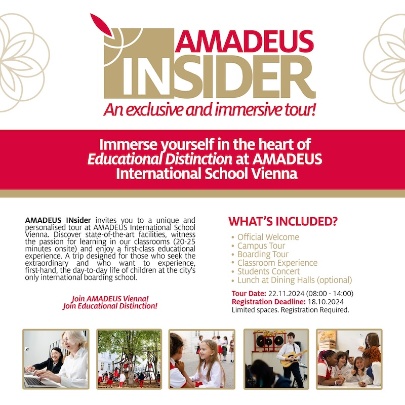 IntSchoolSearch's tweet image. New Post: @AMADEUS_Vienna invites prospective families to a unique and personalised tour at their school on Friday 22nd November:
internationalschoolsearch.com/news/experienc…