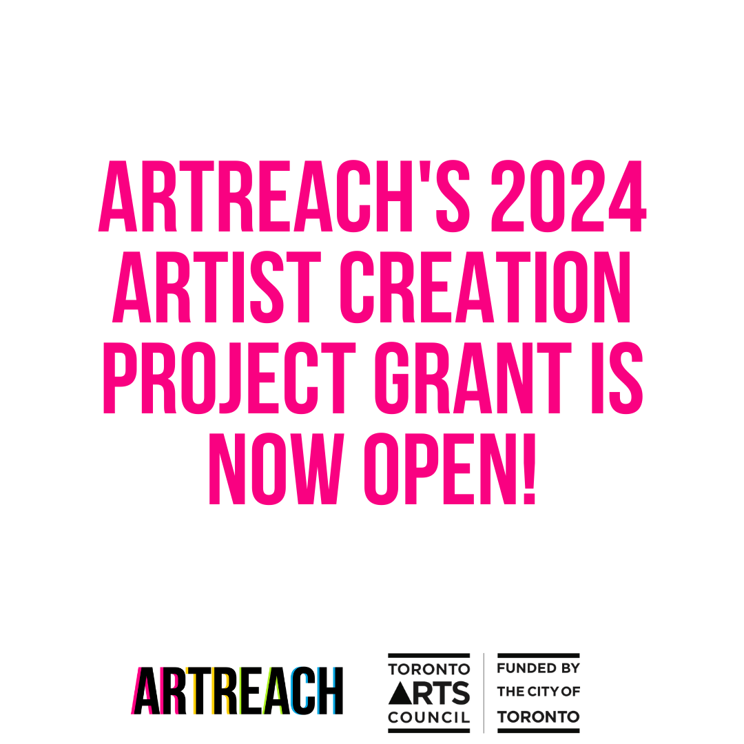 ArtReachToronto's tweet photo. ArtReach's 2024 Artist Creation Project grant is open! 💸📝

Head to https://t.co/s3j532uWUh to…

✨Read our program guidelines + FAQs
✨Confirm your eligibility
✨Access the application
✨Sign up for an info session or 1-1 meeting

The deadline to apply is October 1st @ 11:59pm https://t.co/pOhuBquRAz