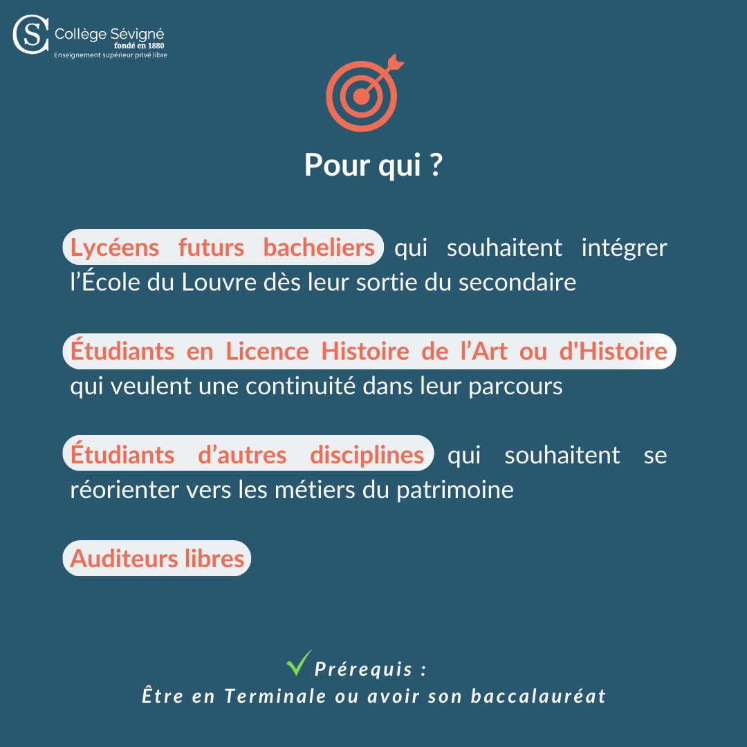 sevigne_college's tweet photo. 🏛️ Découvrez ci-dessous notre préparation à l'entrée à l'École du Louvre.

🔔 Réunion Prépa Louvre : mercredi 4 septembre de 12h30 à 13h30 (visioconférence) 🔔
S'inscrire sur : https://t.co/zgRmUnMcAm 

#louvre #préparations #collegesevignesup https://t.co/SV4484N6jn