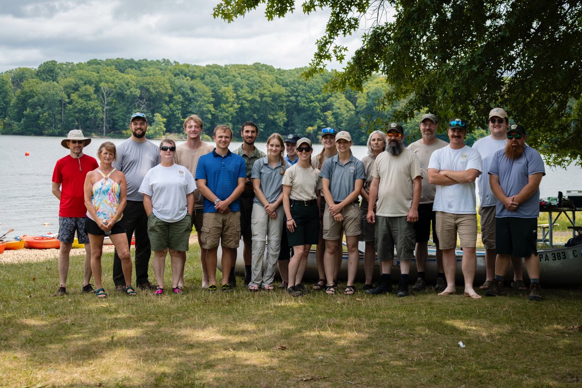 DCNRnews's tweet photo. In mid-July, @ENVISIONBSports Summer Sports Camp visited #PymatuningStatePark to enjoy paddle boarding, kayaking, canoeing, and tubing.
Department of Conservation and Natural Resources staff from five state parks, interns, and volunteers joined their water sports day to ensure everyone had a safe and fun experience.
Over the past decade, DCNR and Envision Blind Sports have worked together to support summer camp programming and other seasonal events year-round.
Envision Blind Sports is a non-profit in Mercer County that provides sport and physical activity opportunities for individuals who are blind or visually impaired to promote lifelong wellness. #PaStateParks #InclusiveRecreationPa #RecreationForAll #FearLessDoMore