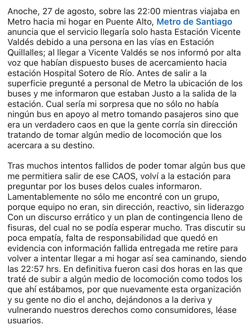 eleonora3d's tweet photo. @metrodesantiago háganse cargo!

#metrosantiago #estaciónvicentevaldez #sinliderazgo https://t.co/T0jX8Z497Q