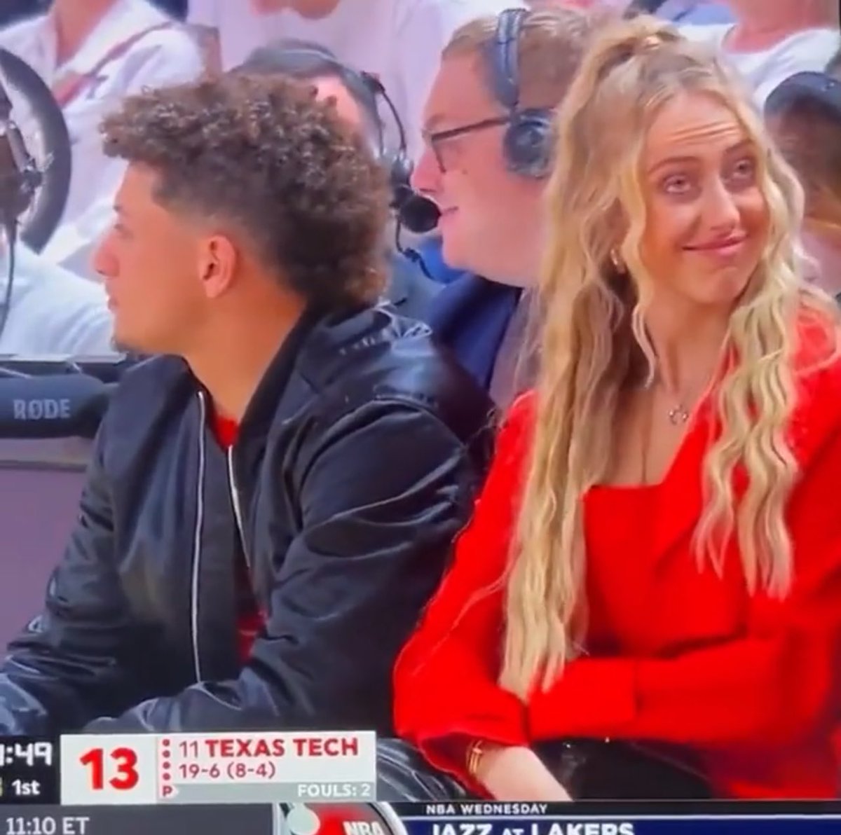 Mike__McKenna's tweet image. Every time I see this video of Mahomes wife I immediately see Gerald from Finding Dory