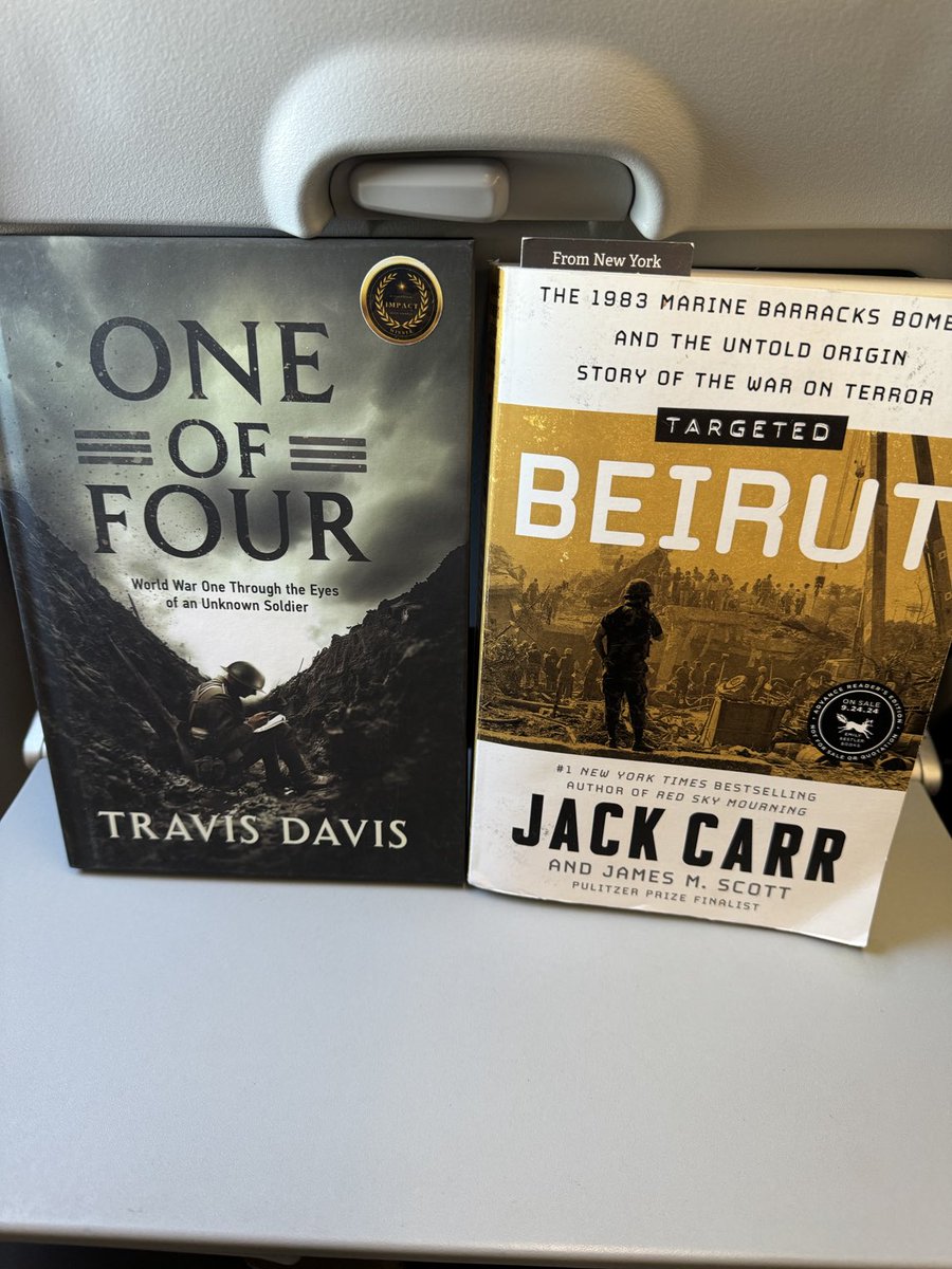 RealTWDavis's tweet photo. Guess where these two are going? Hint: Music City @JackCarrUSA @jamesmscott3 #book #books #boostoread @visitmusiccity https://t.co/bpqFtkhtkW