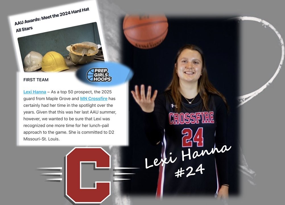 Bridge2Success (@b2straining) on Twitter photo Earned and deserved honor to wrap up a great AAU career for <a href="/LexiHanna10/">Lexi Hanna</a> !! Thank you <a href="/PGHMinnesota/">Prep Girls Hoops Minnesota</a> and <a href="/GMacHoops/">Grant McGinnis</a> for recognizing her 🙏 Keep working kid, even more to come!
<a href="/CrossfireGHoops/">Crossfire Girls Hoops MN AAU</a>
prepgirlshoops.com/2024/08/aau-aw… Earned and deserved honor to wrap up a great AAU career for <a href="/LexiHanna10/">Lexi Hanna</a> !! Thank you <a href="/PGHMinnesota/">Prep Girls Hoops Minnesota</a> and <a href="/GMacHoops/">Grant McGinnis</a> for recognizing her 🙏 Keep working kid, even more to come!
<a href="/CrossfireGHoops/">Crossfire Girls Hoops MN AAU</a>
prepgirlshoops.com/2024/08/aau-aw…