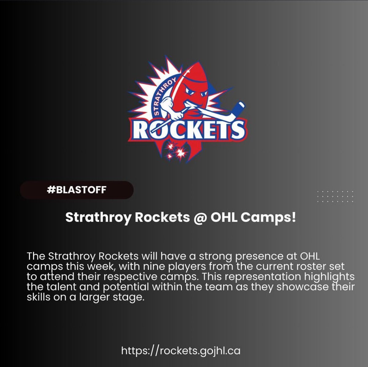 GoRocketsGOJHL's tweet photo. Your Rockets are well represented at OHL camps this week! https://t.co/NDQOq7ReNZ