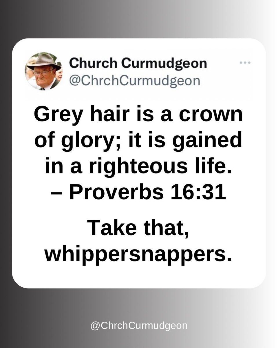 ChrchCurmudgeon's tweet image. It’s in the Bible, punk.