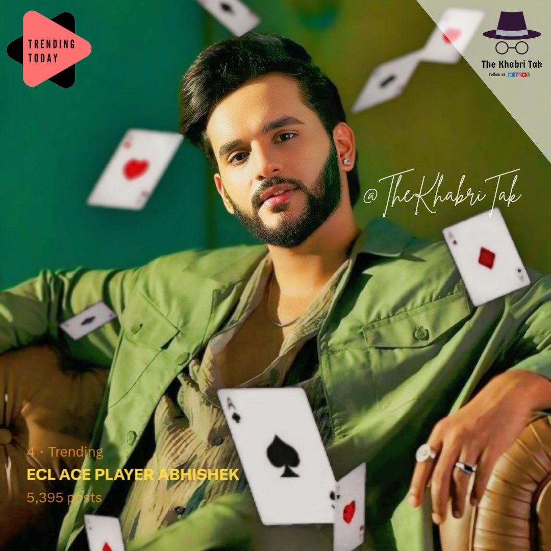 Latest : ECL ACE PLAYER ABHISHEK is trending in India trending list at #4 (Huge) ❤️‍🔥❤️‍🔥

Looks like <a href="/eclt10league/">Entertainers Cricket League</a> is going to be known as #AbhishekMalhan wala season ♥️

#ECL #EntertainersCricketLeague 

Follow - <a href="/TheKhabriTak/">The Khabri Tak</a> for more