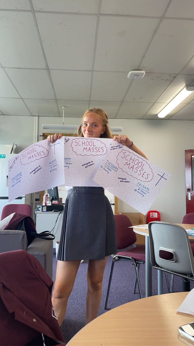 Been busy today making posters for our school masses⛪️

Come along every Tuesday lunch @ 12:35pm and Friday morning @ 8:35am🙏🏻

Everyone is welcome! See you there💝