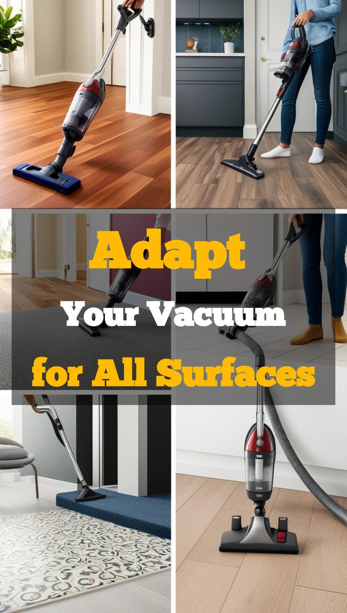 RyderGerardX's tweet image. Optimize your vacuum cleaner with these tips! 

1️⃣ Adjust Settings: Carpets: Lower brush roll. Hardwood: Turn off brush roll. Tiles: Use hard floor setting.

2️⃣ Use Attachments: Upholstery, Crevice, Pet Hair tools.

3️⃣ Maintain Regularly: Clean filters &amp;amp; brush roll.

#vacuumtips