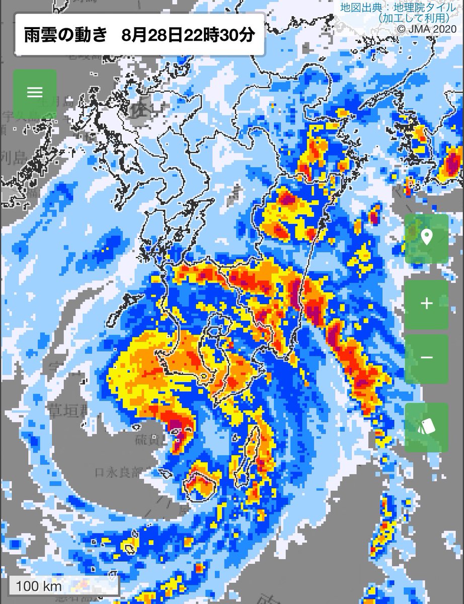 arakencloud's tweet photo. 鹿児島・宮崎で在宅避難をされている皆様、今夜は2階以上で崖や斜面などから離れた部屋でお休みください。どうか少しでもご安全に。 https://t.co/lsYPuQMAyf