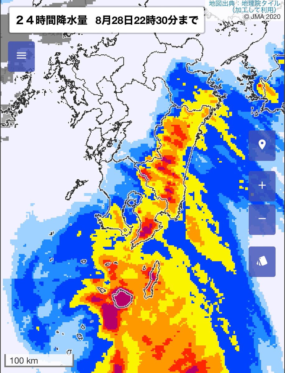 arakencloud's tweet photo. 鹿児島・宮崎で在宅避難をされている皆様、今夜は2階以上で崖や斜面などから離れた部屋でお休みください。どうか少しでもご安全に。 https://t.co/lsYPuQMAyf