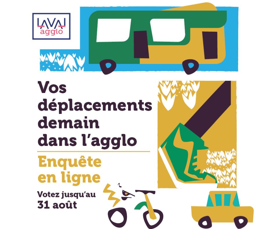 [MOBILITÉ] 🚴‍♀️🚶Plus que 3 jours pour participer à l'enquête sur les mobilités dans l’agglomération ! Chaque voix compte pour bâtir un territoire plus durable et accessible 🌍🚌
📝Participez à l’enquête ici 👉planmobilite.consultvox.co/1/2328/concert…
❗️ Jusqu’au 31 août.
#MobilitéDurable