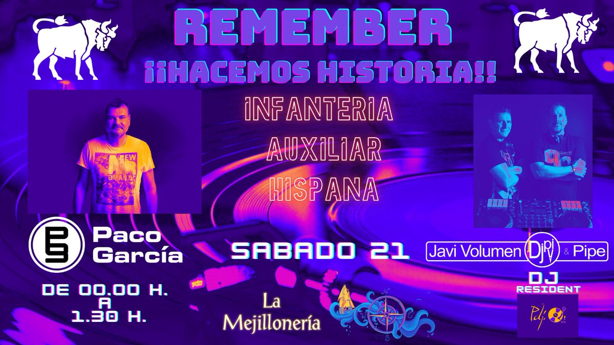 ¡La mayor fiesta remember de la historia de Carthagineses y Romanos se vive en nuestro campamento!

El próximo sábado 21 de septiembre, prepárate para bailar los temazos de los 90 y 2000 con Paco García (KKO) y los DJ's cartageneros Javi Volumen y DJ Pipe.

¿Y te lo vas a perder?