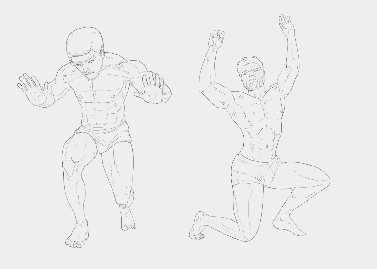 Byougen's tweet photo. random pose study #3 🐒
#posemaniacs #drawing #sketchドロー #rkgk https://t.co/2toUAPKr98