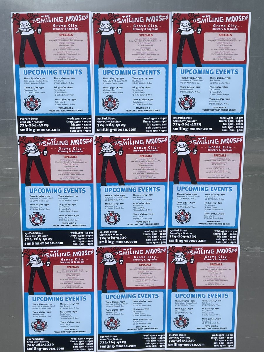 MikeScarfo's tweet photo. ‼️NEW SPECIALS AT OUR GROVE CITY LOCATION START TONIGHT ALONG WITH KARAOKE EVERY WEDS STARTING TONIGHT!‼️ tonight’s specials : COLLEGE NIGHT Featuring $2 LITE DRAFTS &amp; $3 SELTZERS From 7-9pm! Swing by! #grovecitycollege #grovecitypa #thesmilingmoose #smilingmoose #slipperyrock https://t.co/aVXWuINFHY