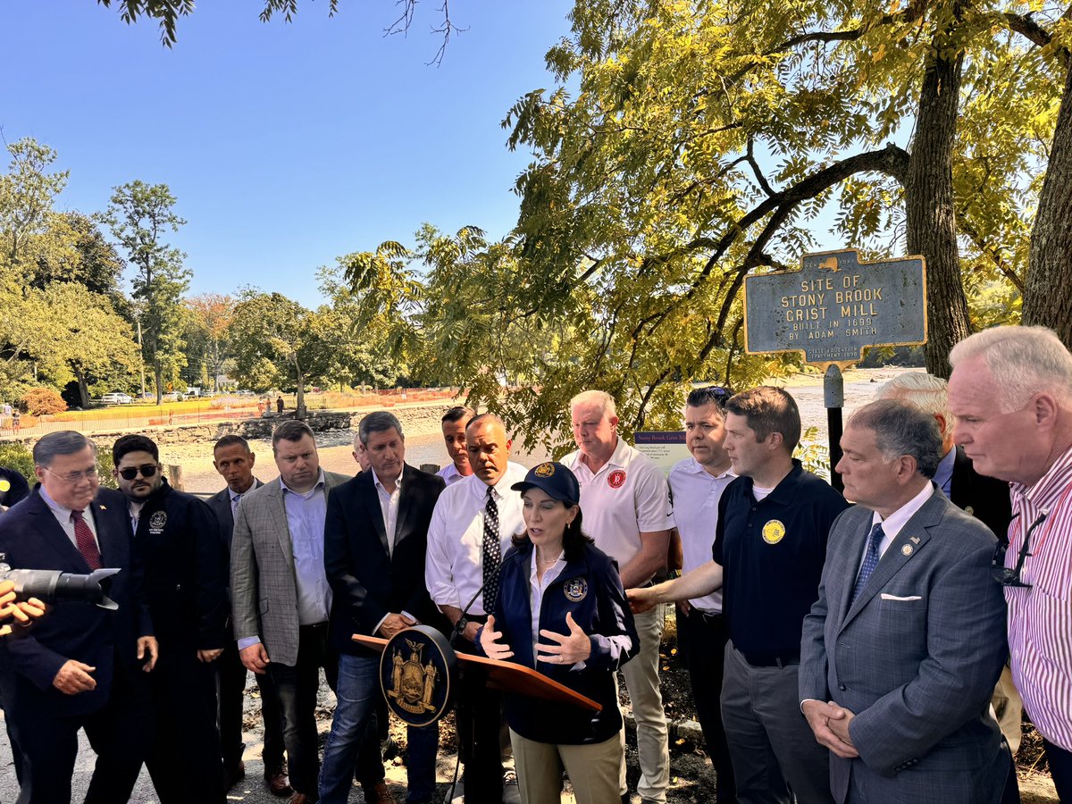 Flood4Assembly's tweet photo. Yesterday, I had the opportunity to join @GovKathyHochul , Suffolk County Executive Ed Romaine, Brookhaven Town Supervisor Dan Panico, @nicklalota, Anthony Palumbo for State Senate, and a group of dedicated state and local officials on a tour of the storm-ravaged areas in our community. Together, we walked through the aftermath of the recent storm, engaging in important discussions on how to lead the recovery efforts. Our conversations revolved around the implementation of both state and federal assistance to provide support to homeowners, businesses, and the overall restoration of our local infrastructure and roads. It was a moment for all of us to come together, share insights, and devise strategies to aid our community in the rebuilding the areas affected by the storm.