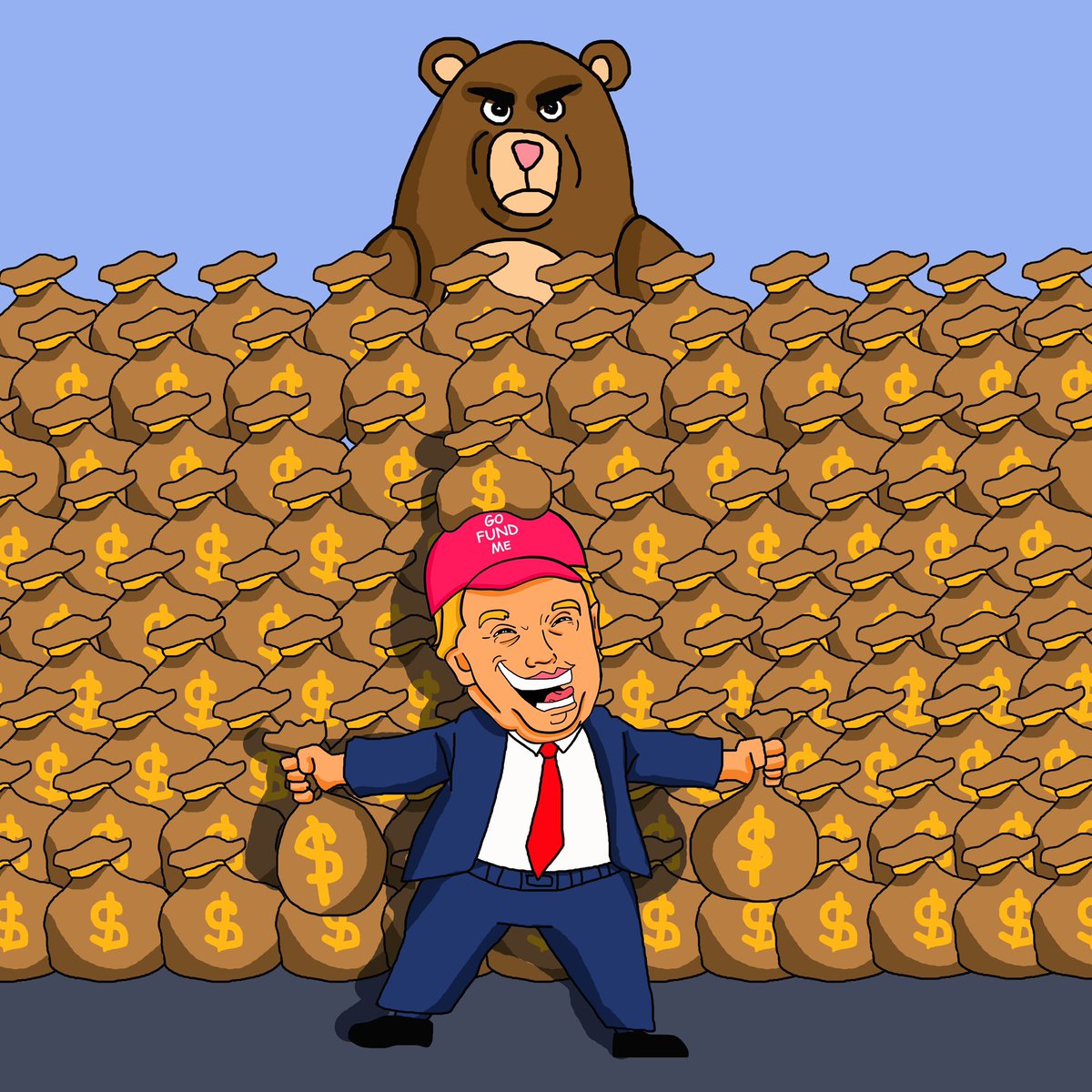 GoFundTrump_'s tweet photo. Gm 😹🫵🏼🐻 

Keep $FUND -ing https://t.co/psLsittsQ0