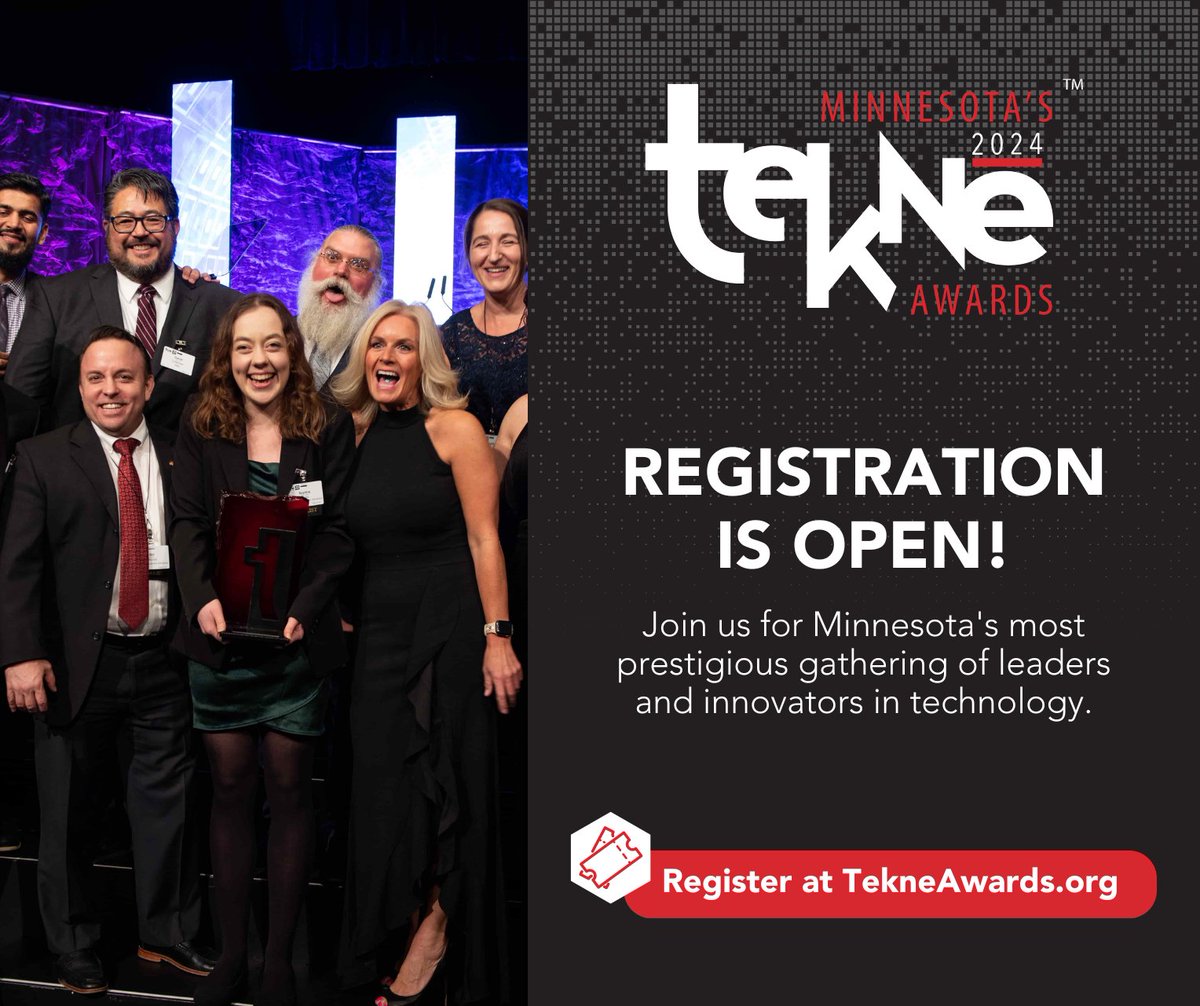 Registration for the 2024 Tekne Awards is open! Secure your place at this highly anticipated event where you can connect with industry peers, see the amazing work being done by local organizations, &amp; recognize those that are driving our industry forward - TekneAwards.org