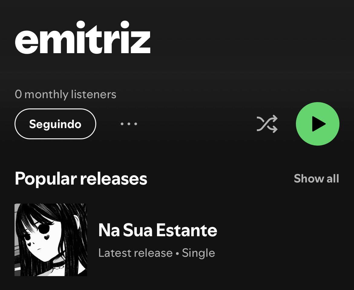 bom dia gente, vocês quase me deixaram careca de tanto pedir meu cover de na sua estante no Spotify

ele foi publicado hoje em todas as lojas, vão lá seguir meu perfil de artista e salvar o cover, eu pretendo continuar lançando músicas 🩷