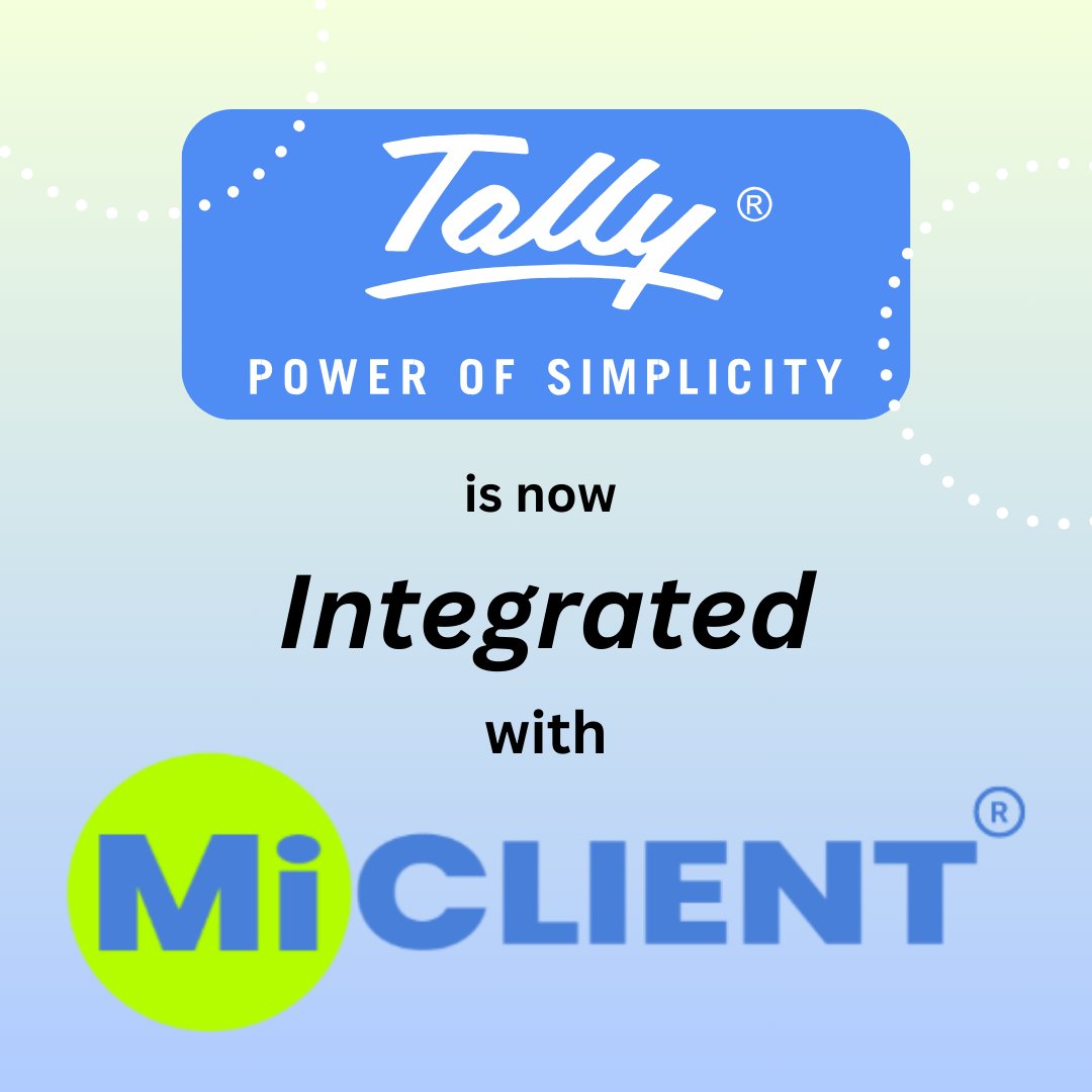 MiClient's tweet image. Exciting News! 🎉 
Tally Solutions Pvt Ltd is now fully integrated with MiCLIENT, bringing you seamless financial management. 🚀 

#SaaS #BusinessGrowth #TallyIntegration #Tally #AccountingSoftware #BusinessAutomation #TechInnovation #B2B #DigitalTransformation