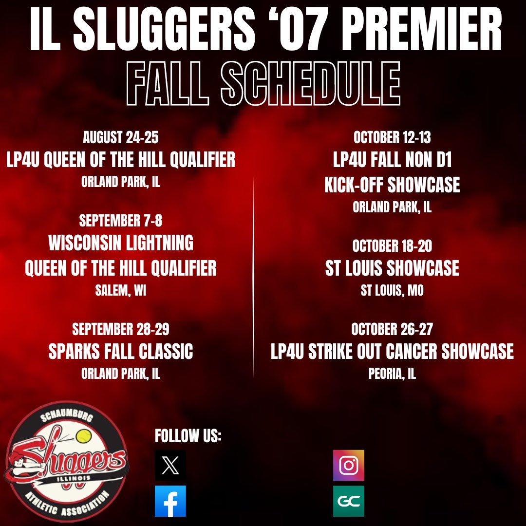 Fall schedule! 🍁🍂
