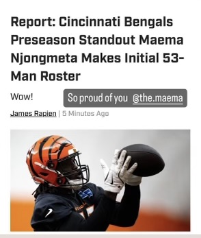 PatRiot Athletics (@shspatriot) on Twitter photo Congratulations to Stevenson Alum Maema Njongmeta for making his dreams come true in the NFL! The Bengals are lucky to have you! Good luck in the 2024 season! @shspatriot <a href="/stevensonhs/">Stevenson HS</a> @stevensonfoundation @stevensonalumni #patriotpride Congratulations to Stevenson Alum Maema Njongmeta for making his dreams come true in the NFL! The Bengals are lucky to have you! Good luck in the 2024 season! @shspatriot <a href="/stevensonhs/">Stevenson HS</a> @stevensonfoundation @stevensonalumni #patriotpride