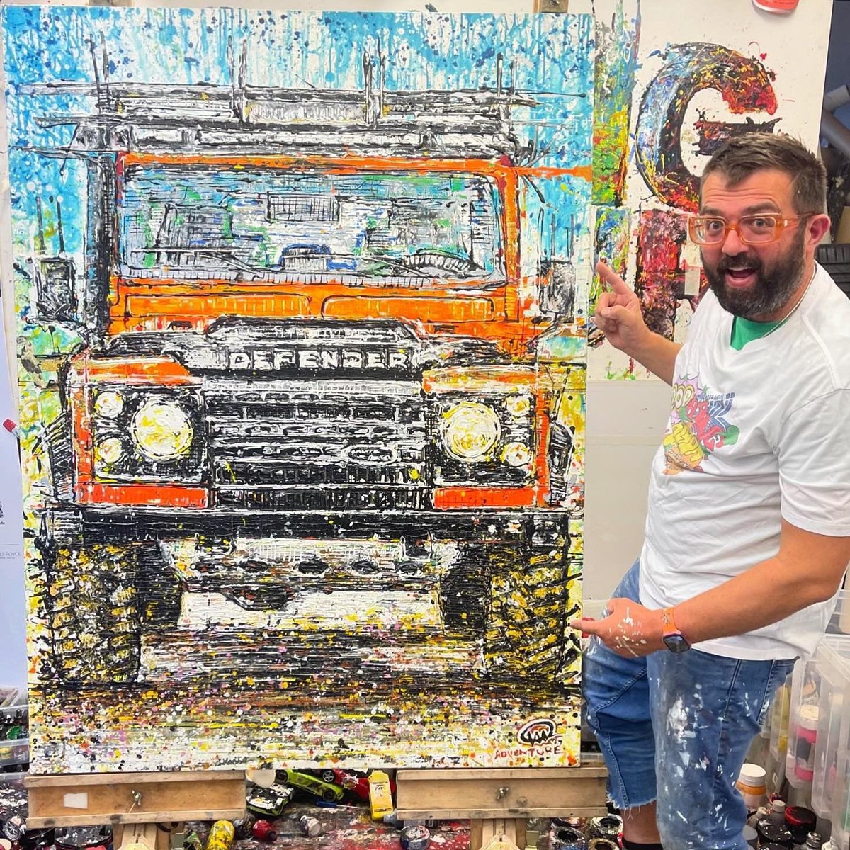 Popbangcolour's tweet image. Getting ready for @goodwoodrevival next week! 

All 4 of these original #Paintwithcars artworks will be on display &amp;amp; available to buy at the event - any favourites?

I’ll also be creating commissioned artworks at the event too 👀🚗🎨

#Popbangcolour #GoodwoodRevival