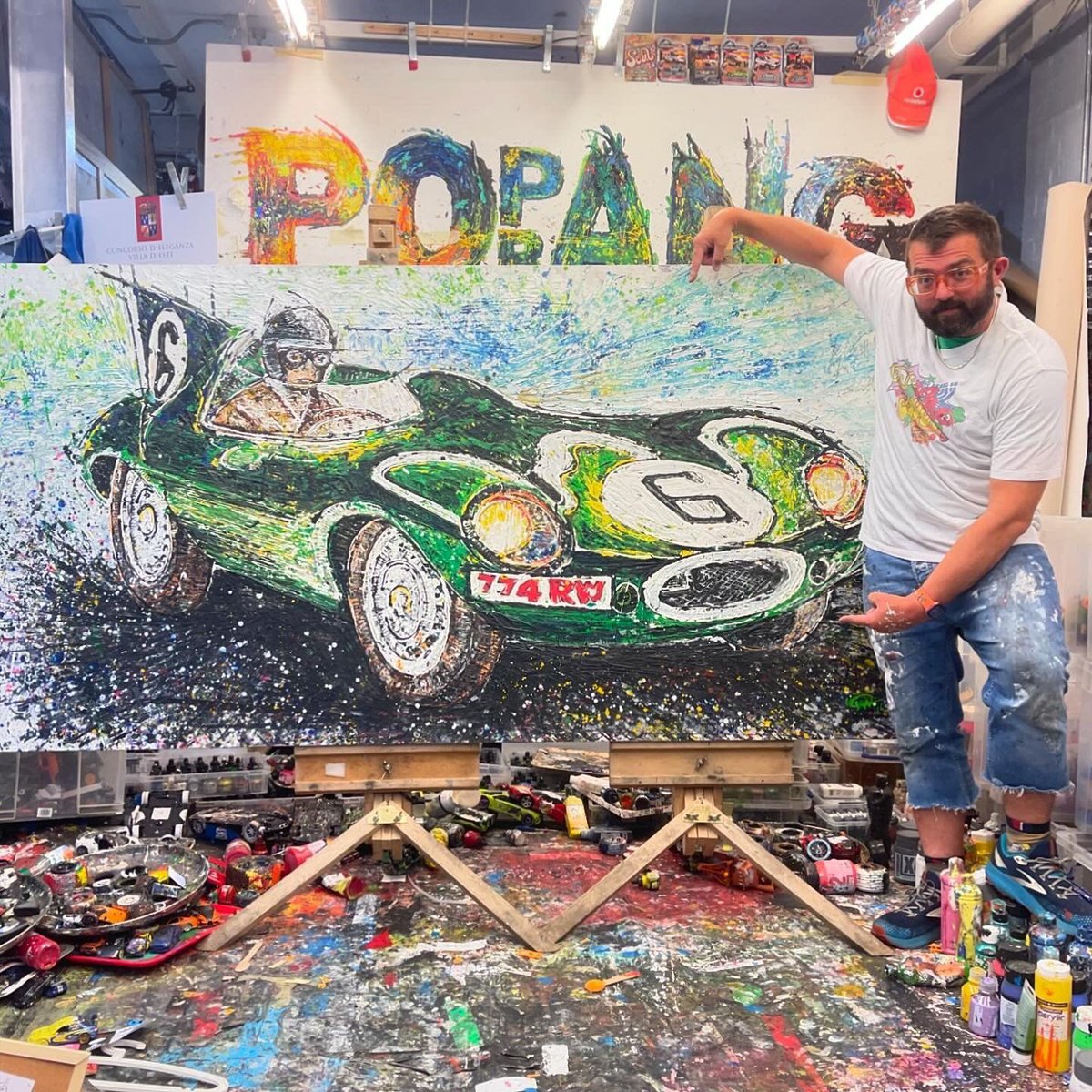 Popbangcolour's tweet image. Getting ready for @goodwoodrevival next week! 

All 4 of these original #Paintwithcars artworks will be on display &amp;amp; available to buy at the event - any favourites?

I’ll also be creating commissioned artworks at the event too 👀🚗🎨

#Popbangcolour #GoodwoodRevival