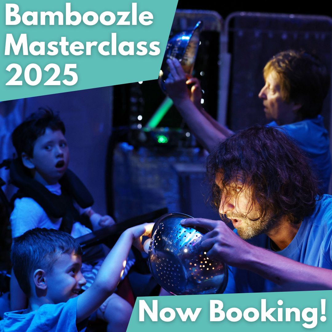 Bookings are now open for our 2025 Masterclass!

Are you an artist, practitioner, teacher, TA or SENDco working with learning disabled young people? 
Are you keen to develop your practice and learn more about the Bamboozle Approach? 

Book your place here: bamboozletheatre.co.uk/events/masterc…