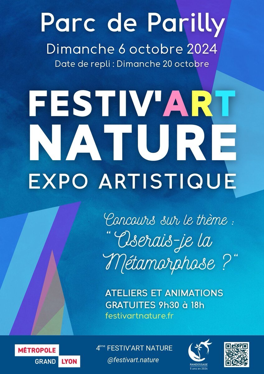 ParcdeParilly's tweet photo. 👨‍🎨Festiv’Art Nature 2024 au @ParcdeParilly !
Rendez-vous le 6/10 pour une exposition artistique organisée par l'association Randossage.
🔎Le thème de cette édition 2024 est « Oserais-je la métamorphose ? ». Plus d'informations ici : https://t.co/eacJ6nhTFU https://t.co/WU9fTUCCAN