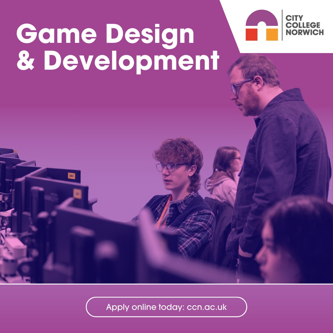 If you have an interest in 3D modelling, asset creation, game mechanics and system design, UI design and game audio production, then one of our Games Design and Development courses could be for you! 🎮

Apply online now to start next week: ow.ly/z5re50T8F3E