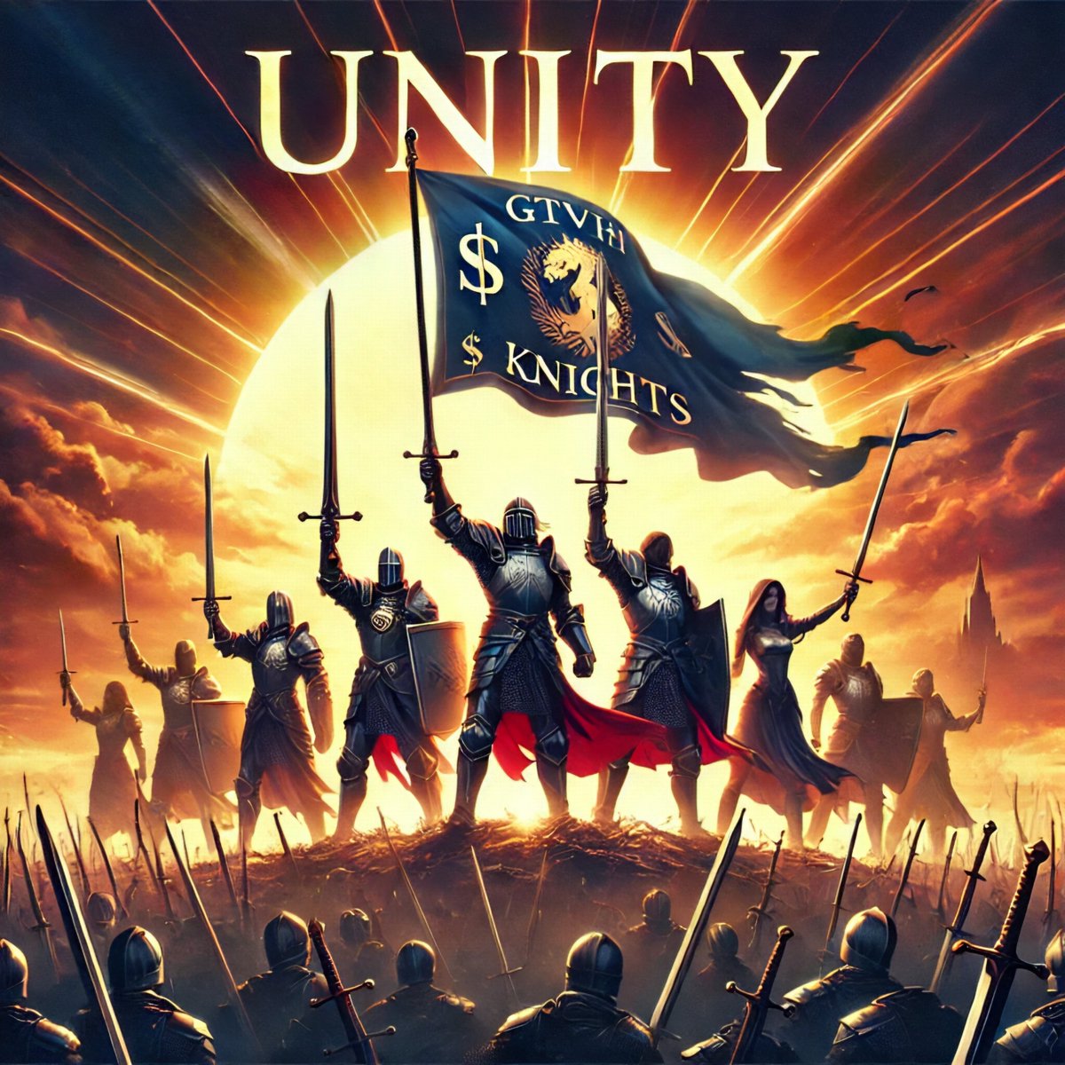 MarkMlynski's tweet photo. "Knights of $GTVH, unity is our strength, and together, we are unstoppable! Every step forward is a step closer to our shared victory. The path may be tough, but united, we rise above all challenges. Let’s make history—together! 🌟⚔️ #GTVH #Unity #KnightsRise #VictoryAhead" https://t.co/qFwkckBFNC