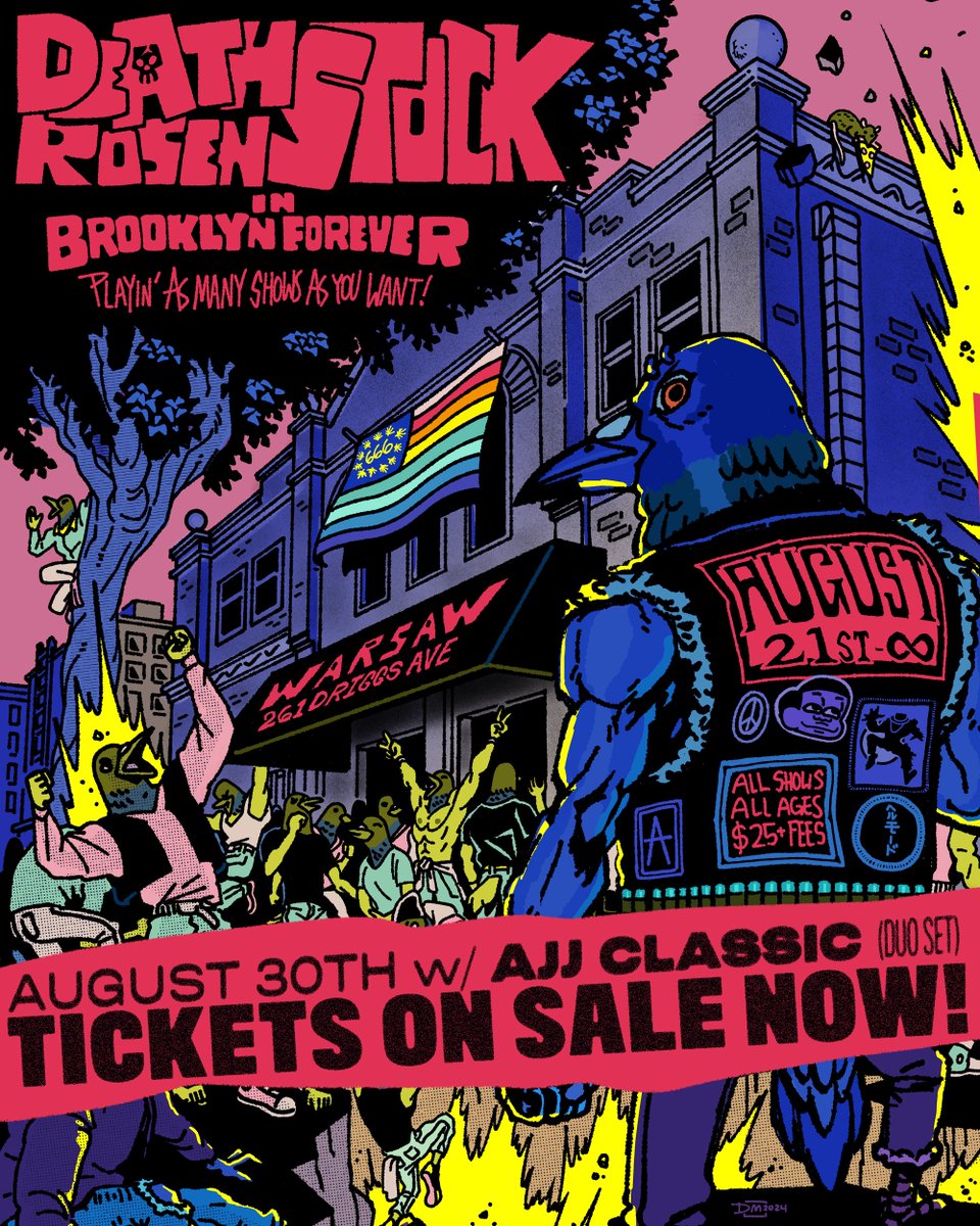 OK L E T S  G O NIGHT 8 FRIDAY AUGUST 30TH IN BROOKLYN AT THE WARSAW ON SALE NOW WITH SPECIAL GUESTS SEAN N BEN FROM @AJJTHEBAND SHOW IS GONNA BE FUCKIN SICK

concerts.livenation.com/jeff-rosenstoc…