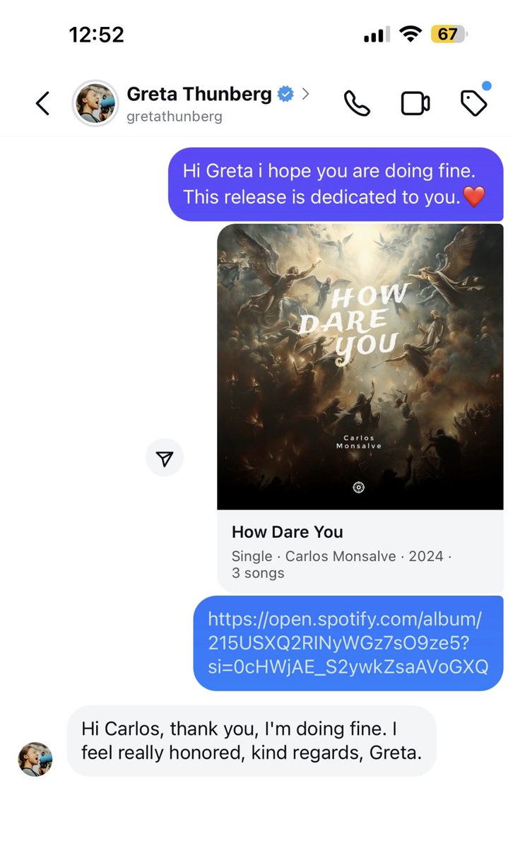 RealCarlosMon's tweet photo. She loves my new release 🙏🏽❤️
#gretathunberg #howdareyou #hardtechno #release #music #carlosmonsalve https://t.co/wUZXDkSzPx
